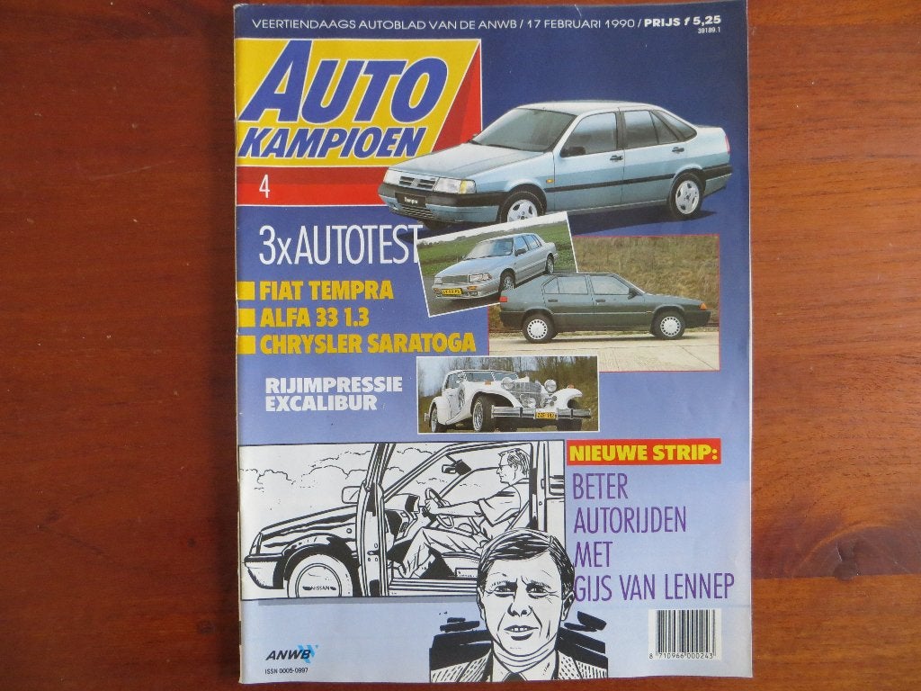 Autokampioen 4 1990 Excalibur, Tempra, Alfa 33, Saratoga, Ophalen of Verzenden, Nieuw, Alfa Romeo