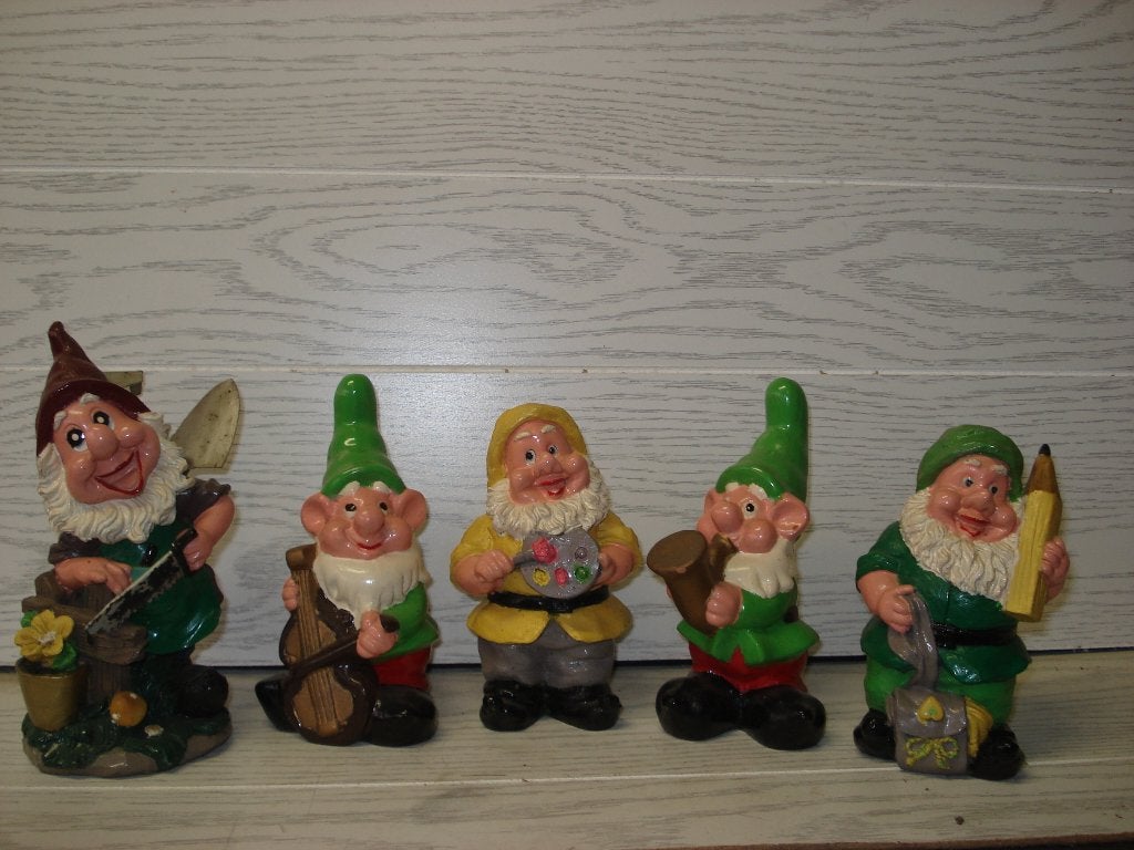 5x  kabouters beeld tuin Balkon etc  18 Cm Hoog, Verzamelen, Ophalen of Verzenden, Zo goed als nieuw, Fantasy