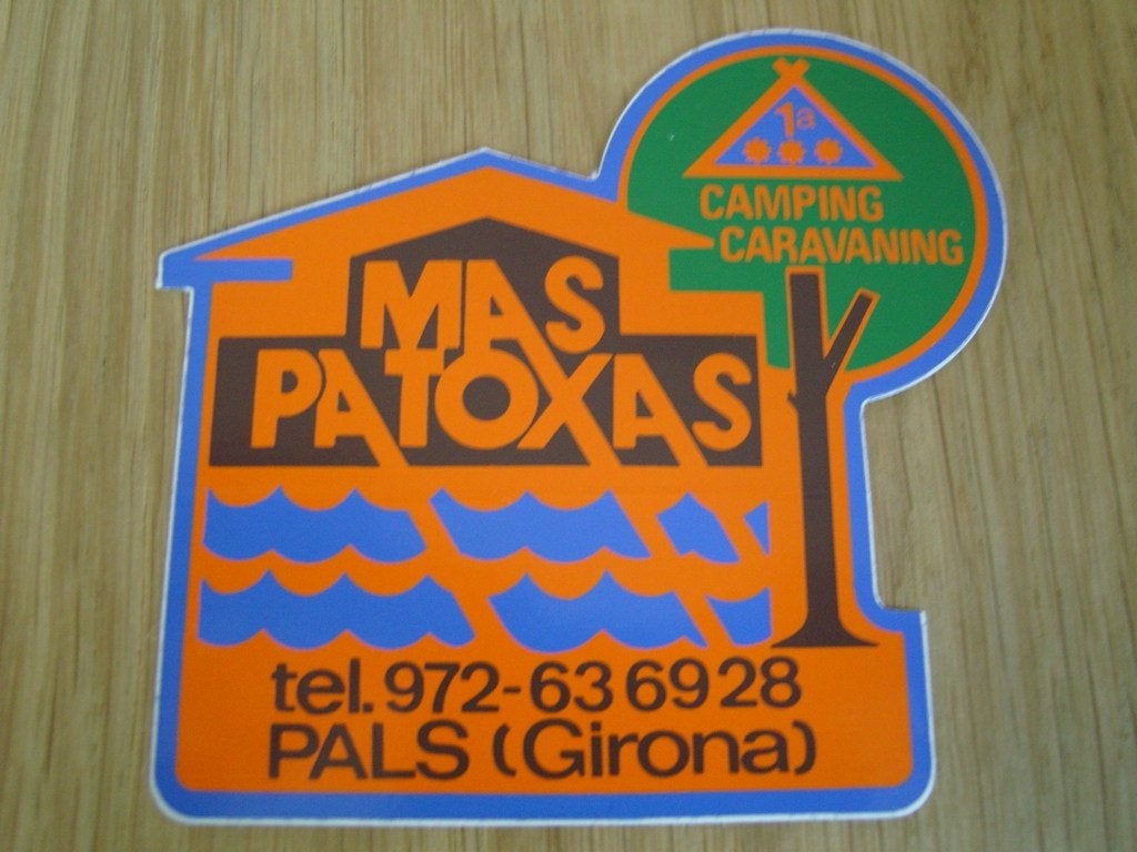 sticker spanje mas patoxas pals girona camping caravaning, Ophalen, Zo goed als nieuw