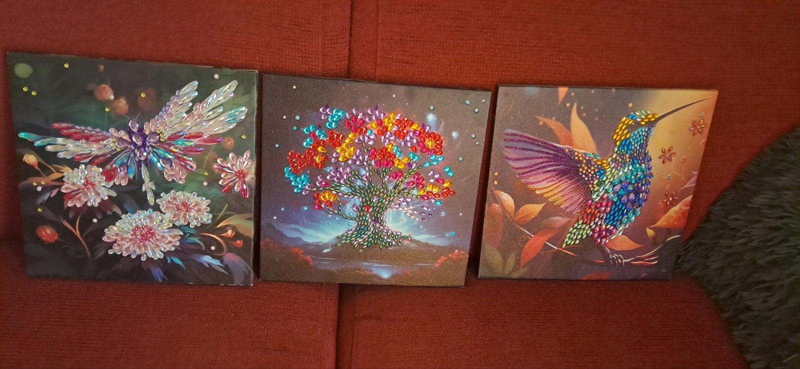 Set van 3 Diamond Painting Schilderijen: Natuur & Dieren, Verzenden, Dieren, 3D-effect, Overige materialen