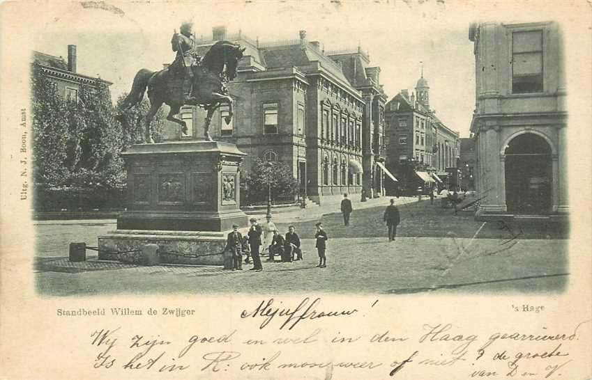 300-297-025 Den Haag Standbeeld Willem de Zwijger, Verzenden, Voor 1920, Zuid-Holland