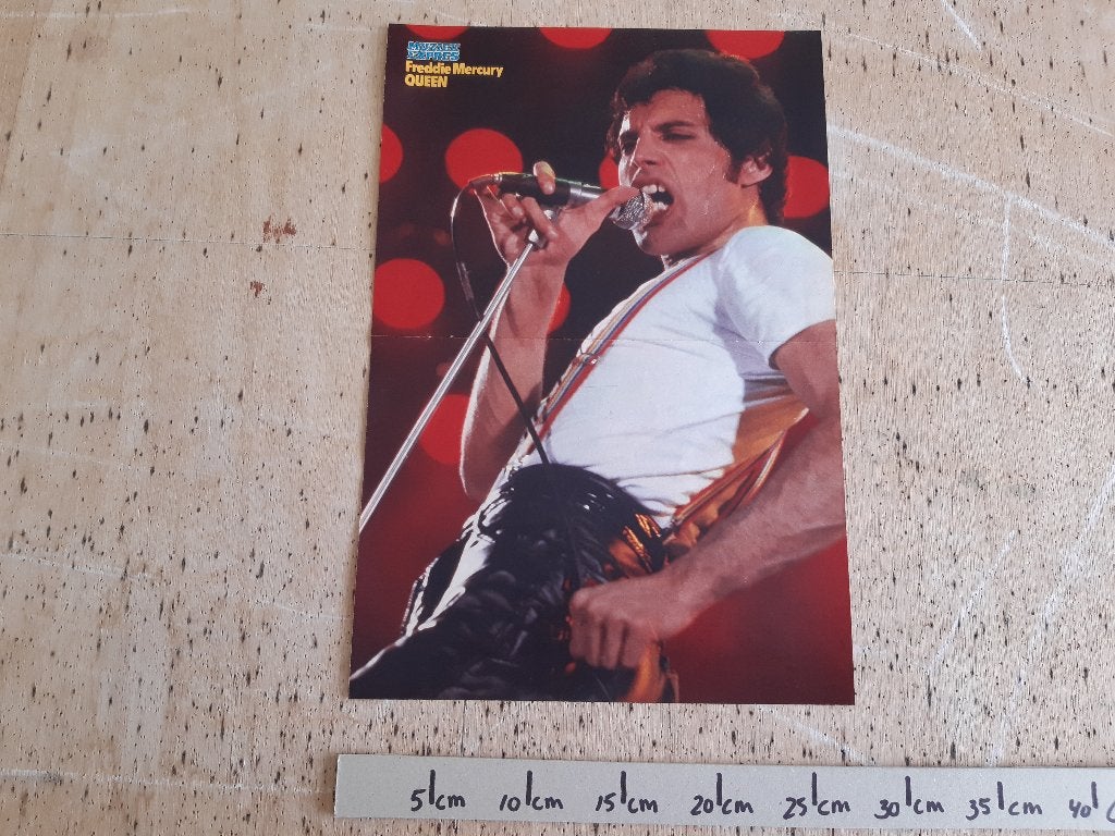 Poster Queen Freddy Mercury Maat A3 27x41 cm Muziek Expres, Verzamelen, Rechthoekig Staand, Ophalen of Verzenden, Zo goed als nieuw