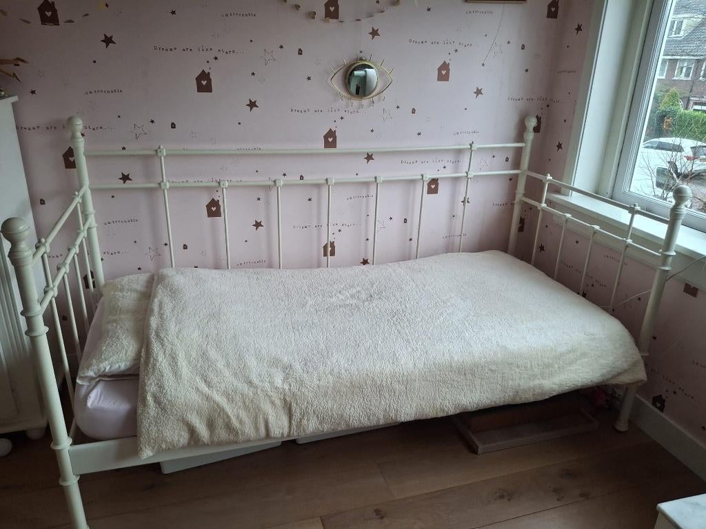 Ikea bed Tromness, Ophalen, Gebruikt, 90 cm, Eenpersoons
