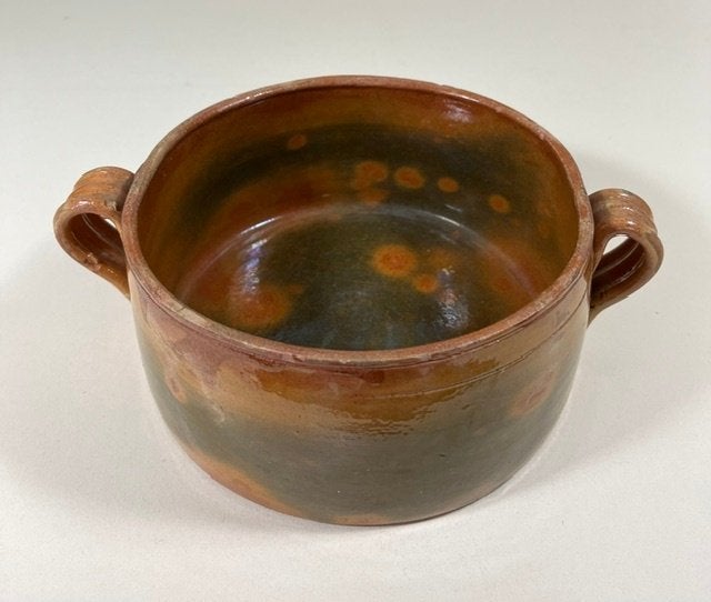 Vallauris Franse aardewerk schaal / pot met oren, Antiek en Kunst, Ophalen of Verzenden