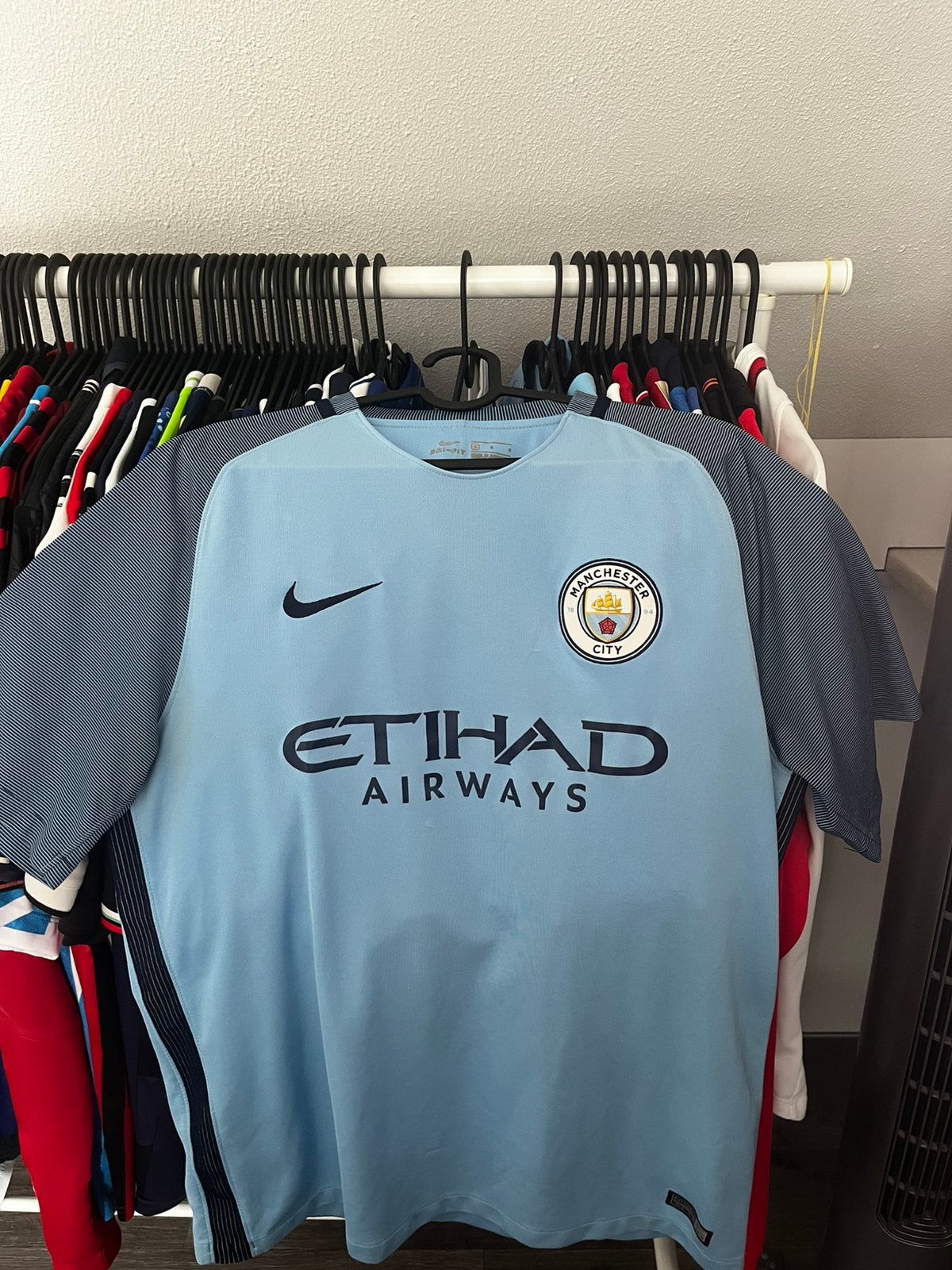 Manchester City 2016/2017 L, Maat 52/54 (L), Blauw, Ophalen of Verzenden, Voetbal