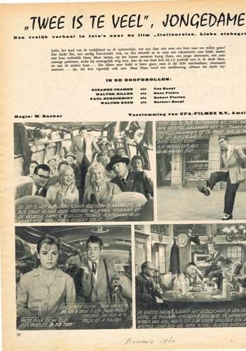 "Twee is teveel" - Fotostrip uit Romance 1960, Ophalen of Verzenden, Knipsel(s)