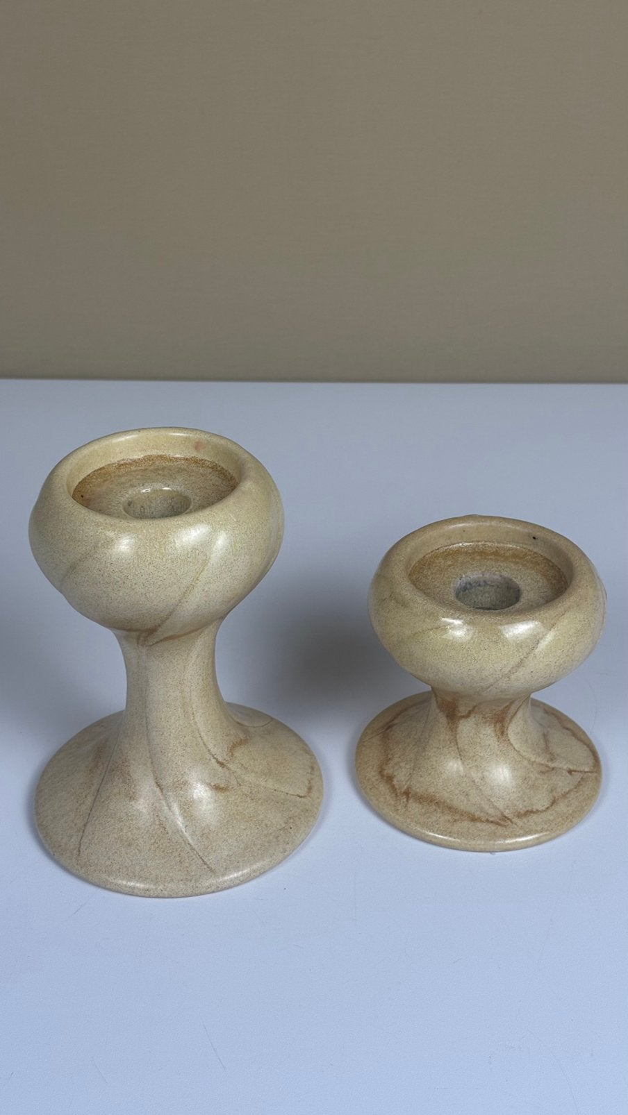 Vintage Steuler West Germany keramiek Art Pottery kandelaren, Overige materialen, ., Steuler, Ophalen of Verzenden