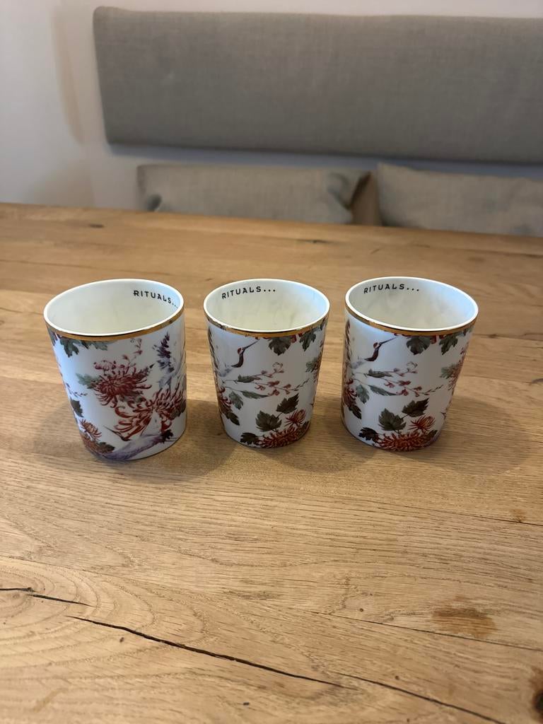 Rituals waxinelichthouders tropical cranes 11,2 cm, Ophalen of Verzenden, Zo goed als nieuw