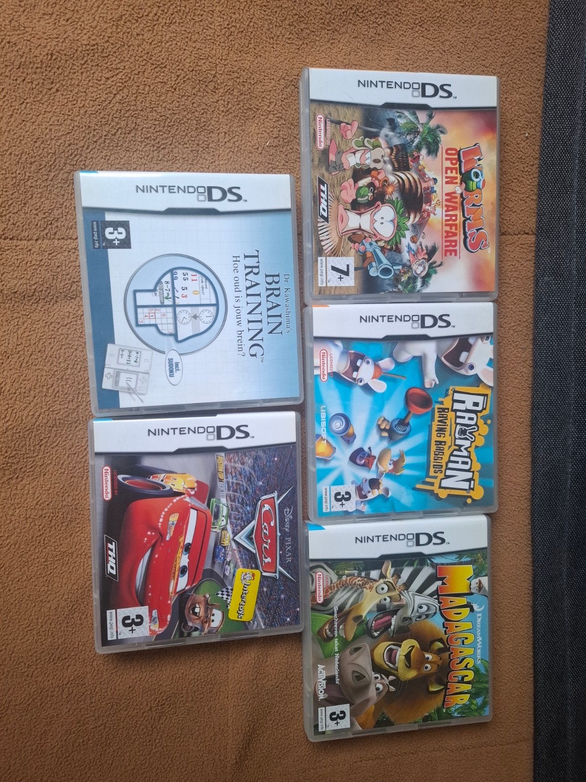 Nintendo DS Games - 5 stuks (o.a. Brain Training, Cars), Ophalen of Verzenden