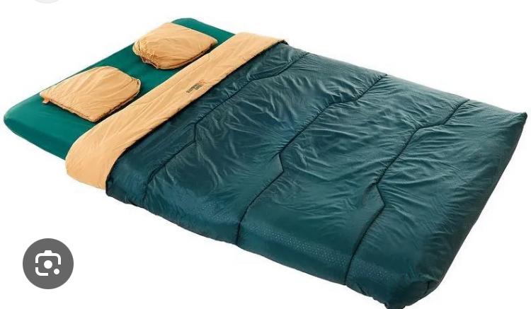 Quechua slaapzak complete set voor 2 pers slechts 1xgebruikt, Ophalen of Verzenden, Zo goed als nieuw