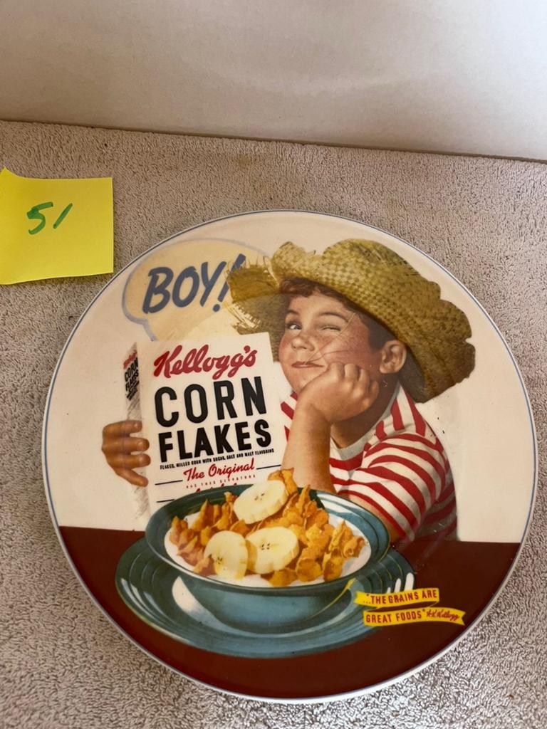 Vintage Kellogg's Corn Flakes decoratief bord, Ophalen of Verzenden