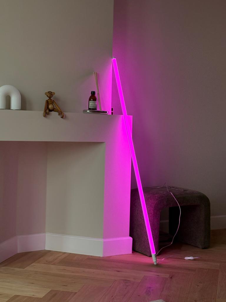 HAY Neon Tube Roze Lamp - Sfeervolle Verlichting, Ophalen, Zo goed als nieuw, Glas, Minder dan 100 cm