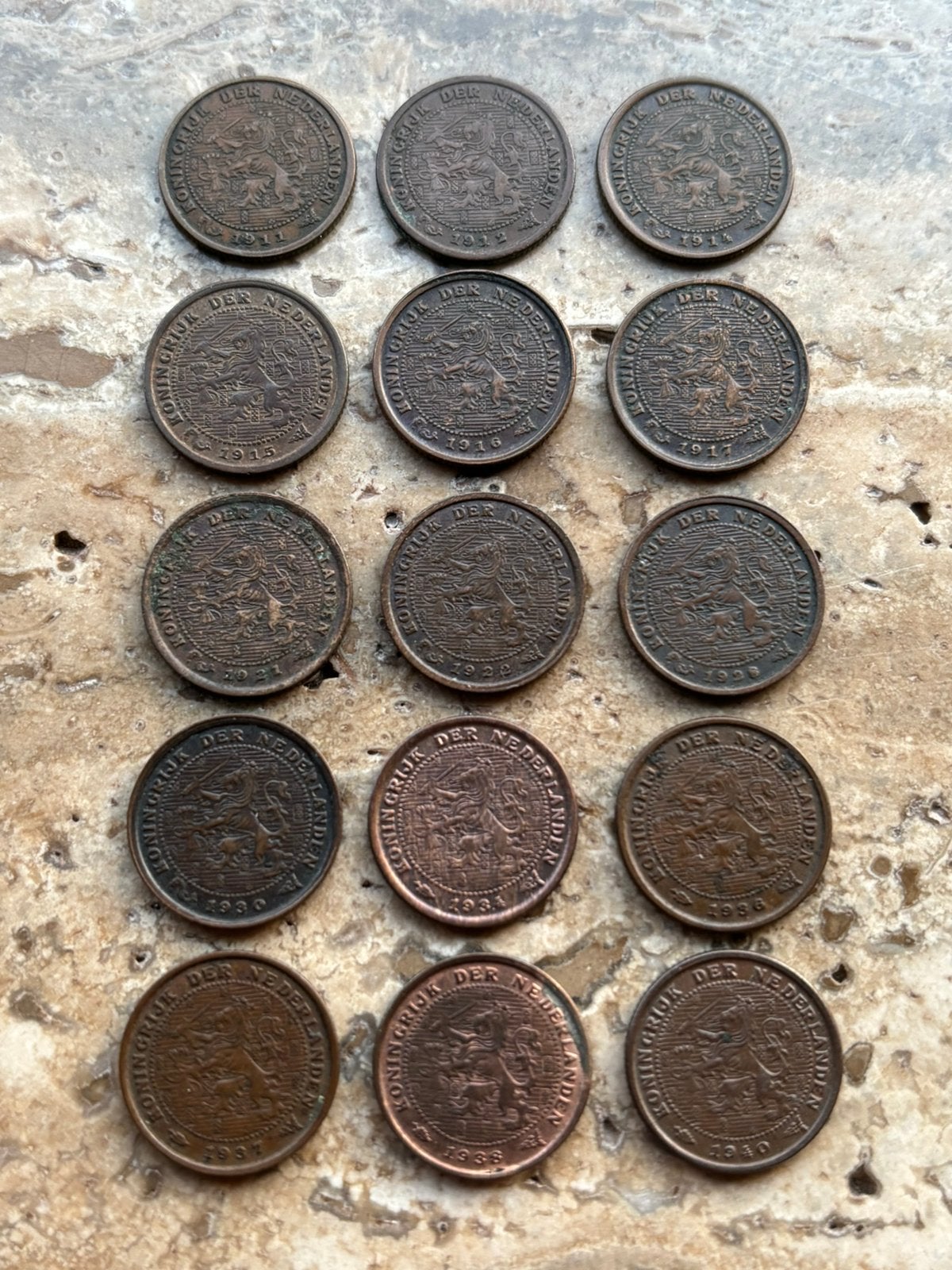 1/2 cent 1911 tm 1940 Wilhelmina , mooie kwaliteit, Ophalen of Verzenden, Koningin Wilhelmina, Setje