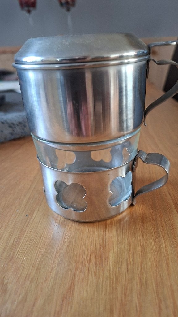 Vintage koffiefilter - RVS, Antiek en Kunst, Ophalen of Verzenden