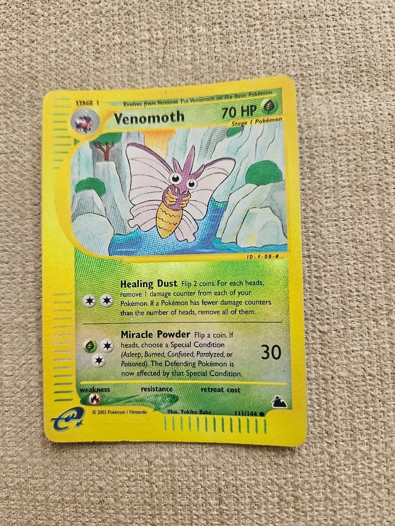 Venomoth reverse holo skyridge, Hobby en Vrije tijd, Ophalen of Verzenden, Zo goed als nieuw, Losse kaart