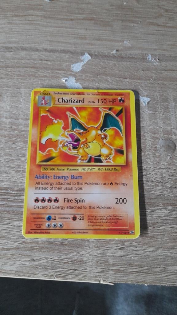 Charizard (11/108) 2016 pokemon kaart, Hobby en Vrije tijd, Verzamelkaartspellen | Pokémon, Ophalen, Gebruikt, Losse kaart