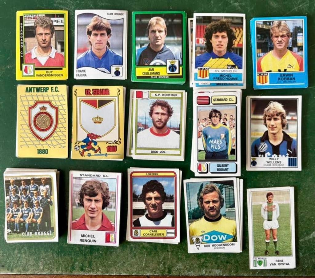 149 panini plaatjes Football 76 tm 91 Belgie, Ophalen of Verzenden
