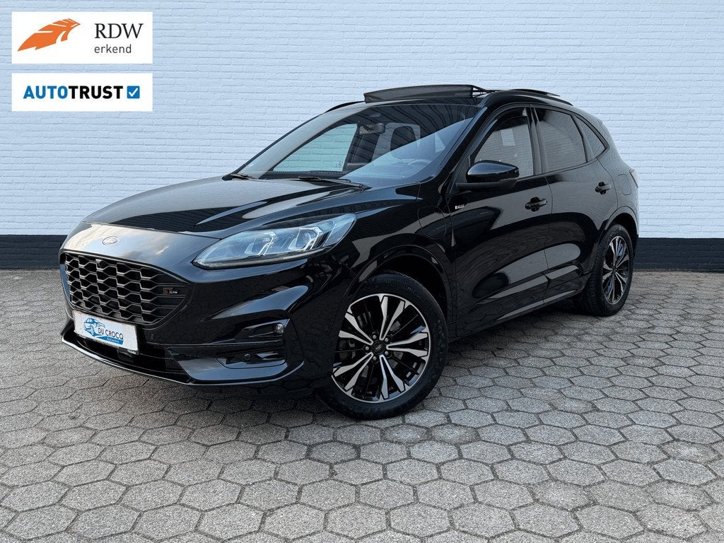 Ford Kuga PHEV ST-Line X l PANO l TREKHAAK l ACC l TOPSTAAT!, Auto's, Ford, Adaptive Cruise Control, Gebruikt, Zwart, 4 cilinders