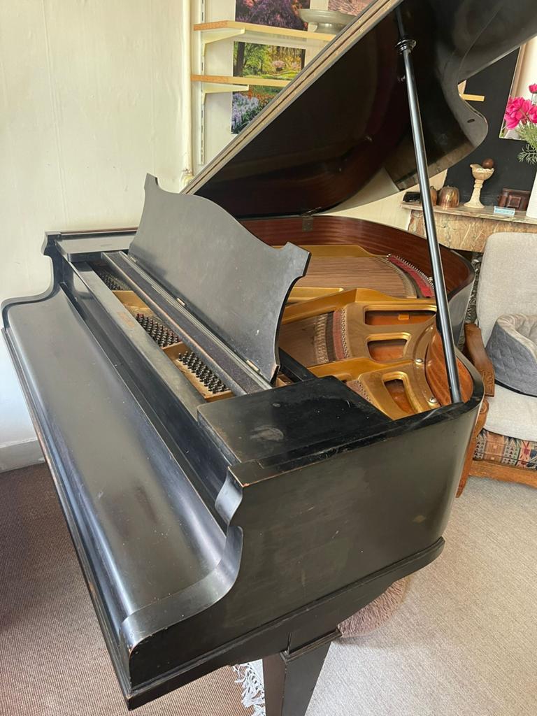 Schiedmayer vleugel, Muziek en Instrumenten, Piano's, Ophalen, Gebruikt, Zwart, Vleugel