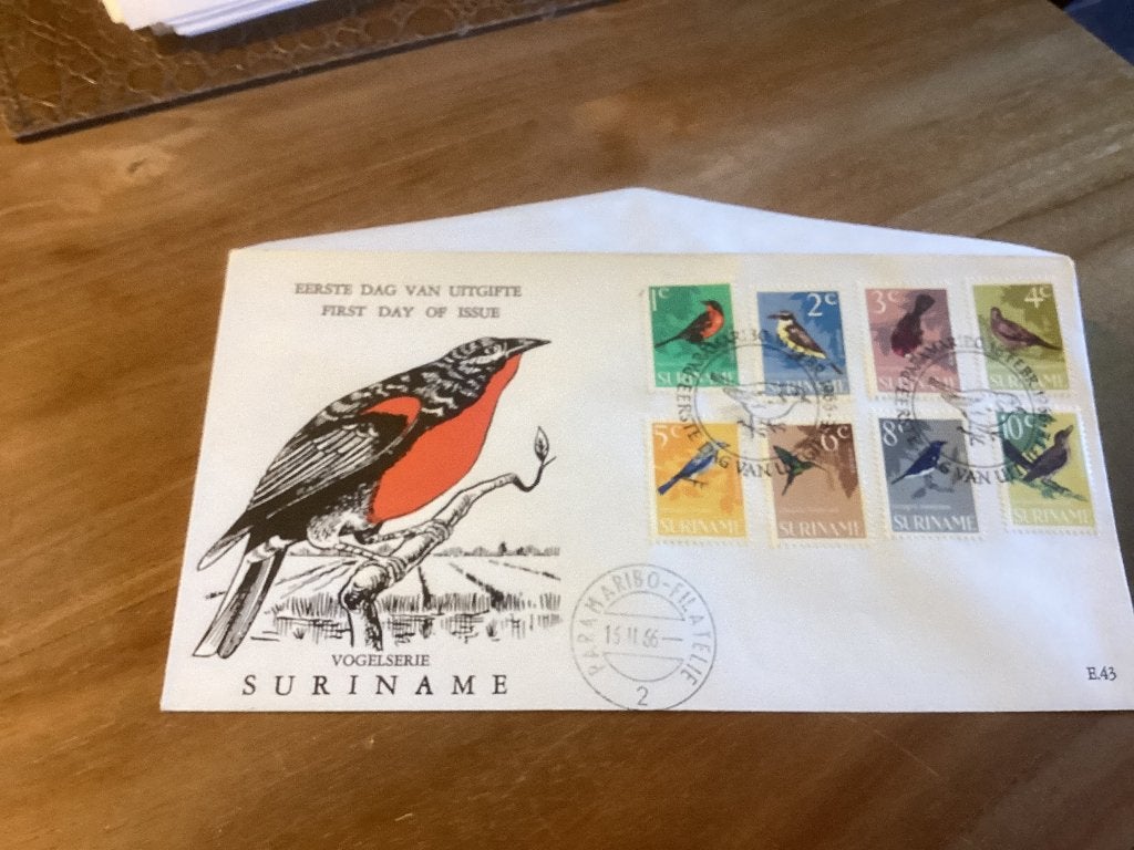 No3549 Suriname E43 anders Nederland jaargangen fdc 1963, Verzenden, Onbeschreven, Rest van de wereld