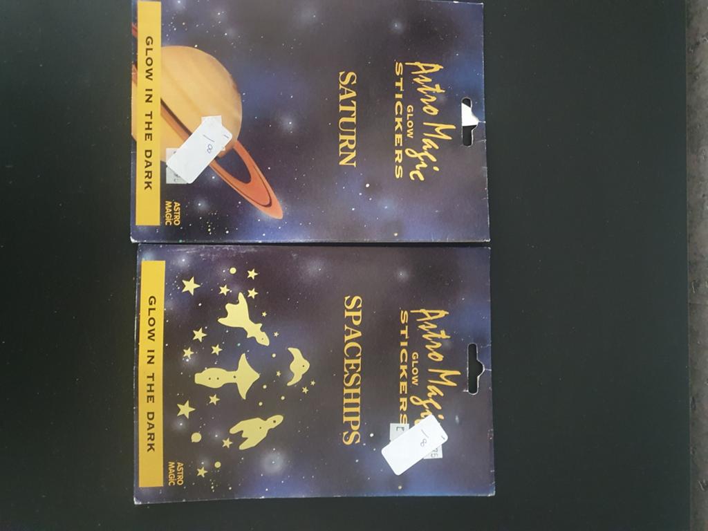 Glow in the Dark Stickers: Saturnus & Ruimteschepen Set, Ophalen of Verzenden, Nieuw, Overige typen