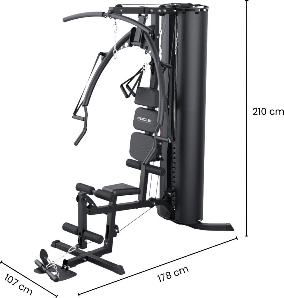 Focus Fitness Unit 4 Home Gym, Ophalen, Benen, Zo goed als nieuw, Metaal