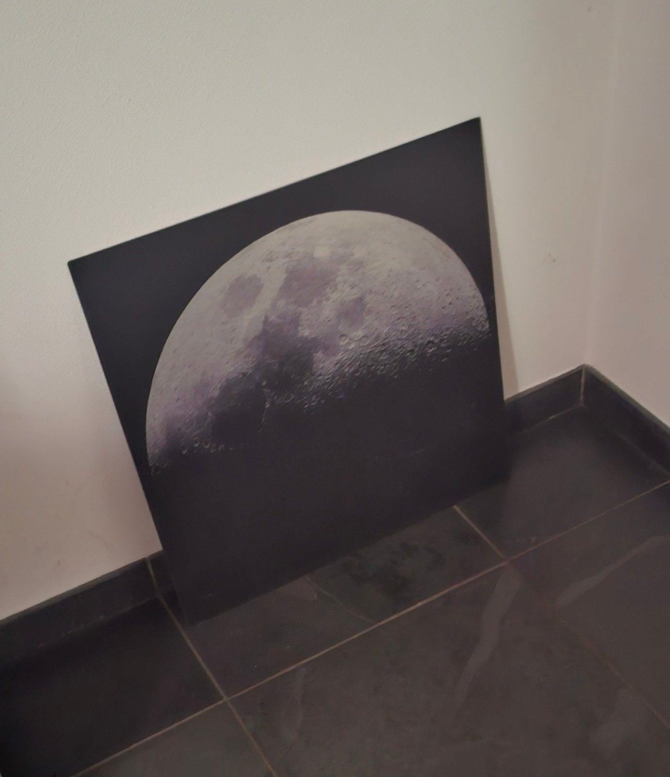Maan poster/print - Decoratieve wandkunst, 50 tot 75 cm, Ophalen of Verzenden, 50 tot 75 cm, Print