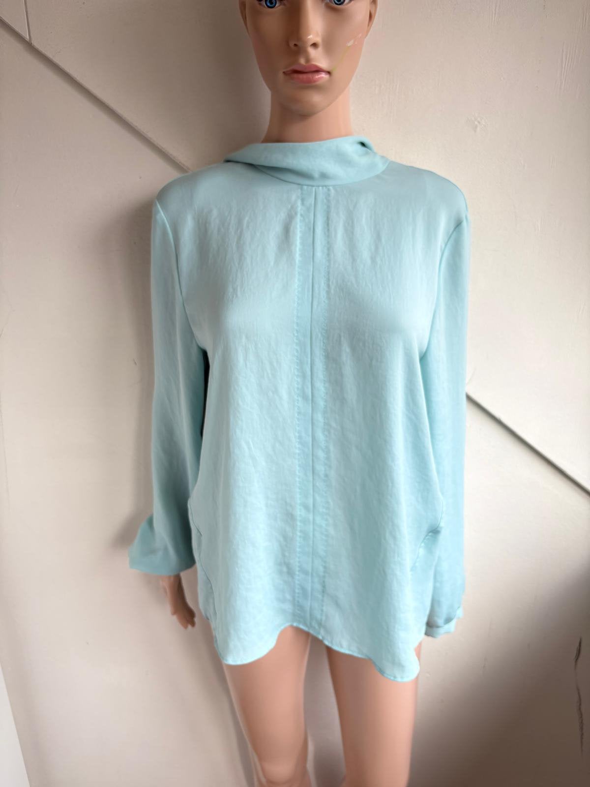 Marc Cain blouse top maat N4 = 40 lichtgroen mintgroen, Ophalen of Verzenden, Zo goed als nieuw, Maat 38/40 (M), Groen