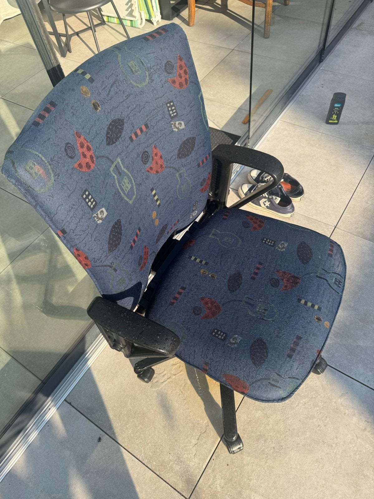 Bureaustoel met patroon - Comforto, Ophalen, Gebruikt, Blauw, Bureaustoel
