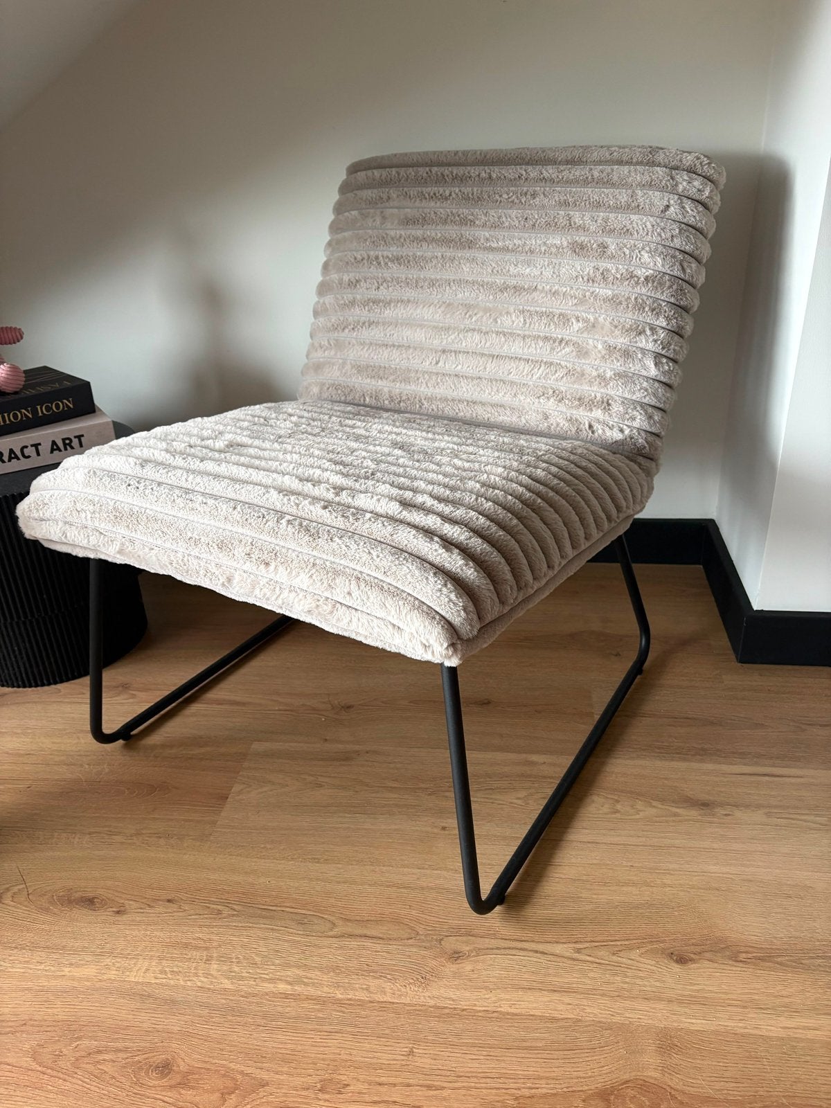 Velvet fauteil grijs, Huis en Inrichting, Fauteuils, Ophalen, Zo goed als nieuw, Stof, 50 tot 75 cm