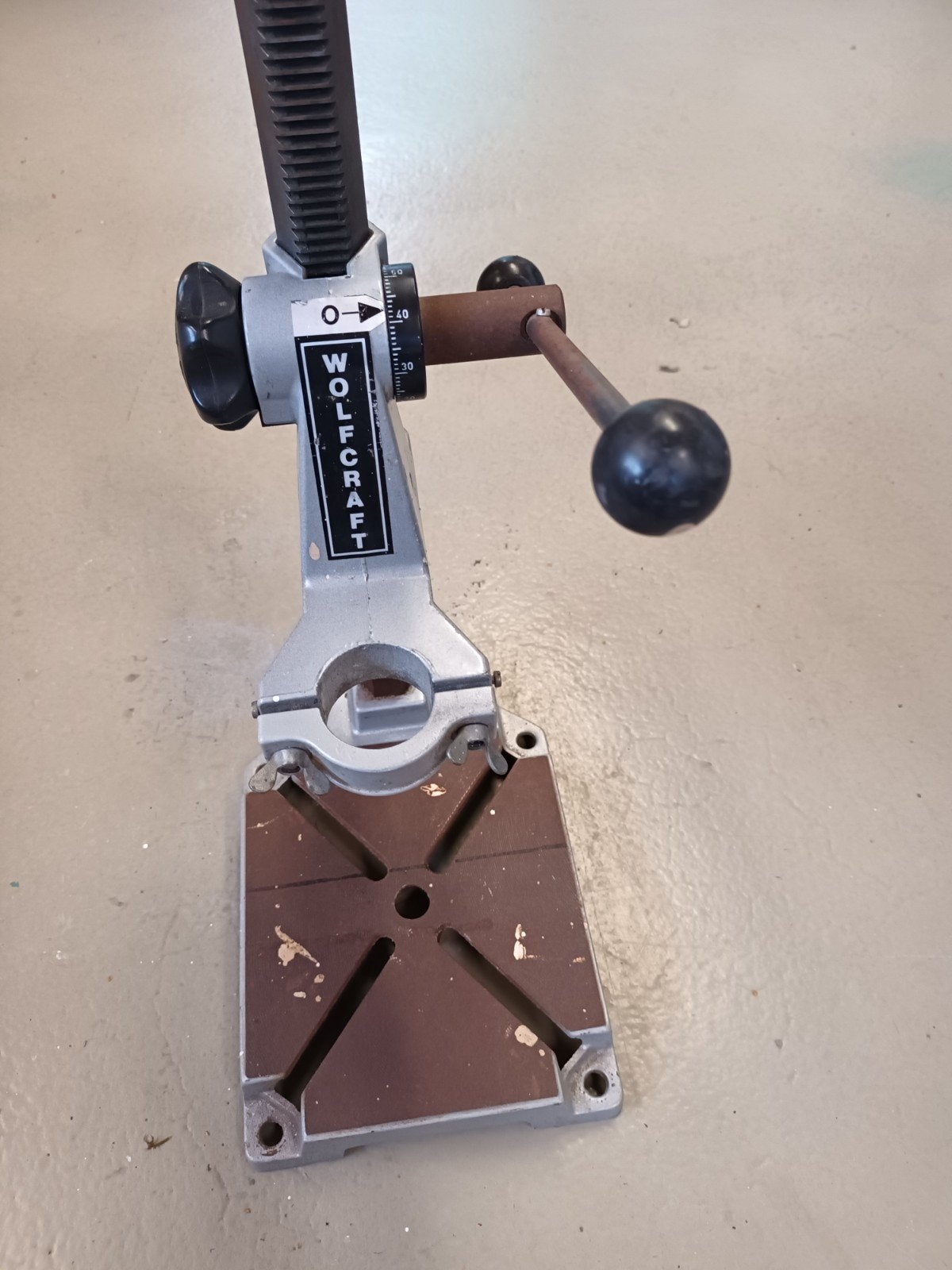 Wolfcraft Boorstandaard - Gebruikt maar functioneel, Doe-het-zelf en Verbouw, Gereedschap | Boormachines, Ophalen of Verzenden