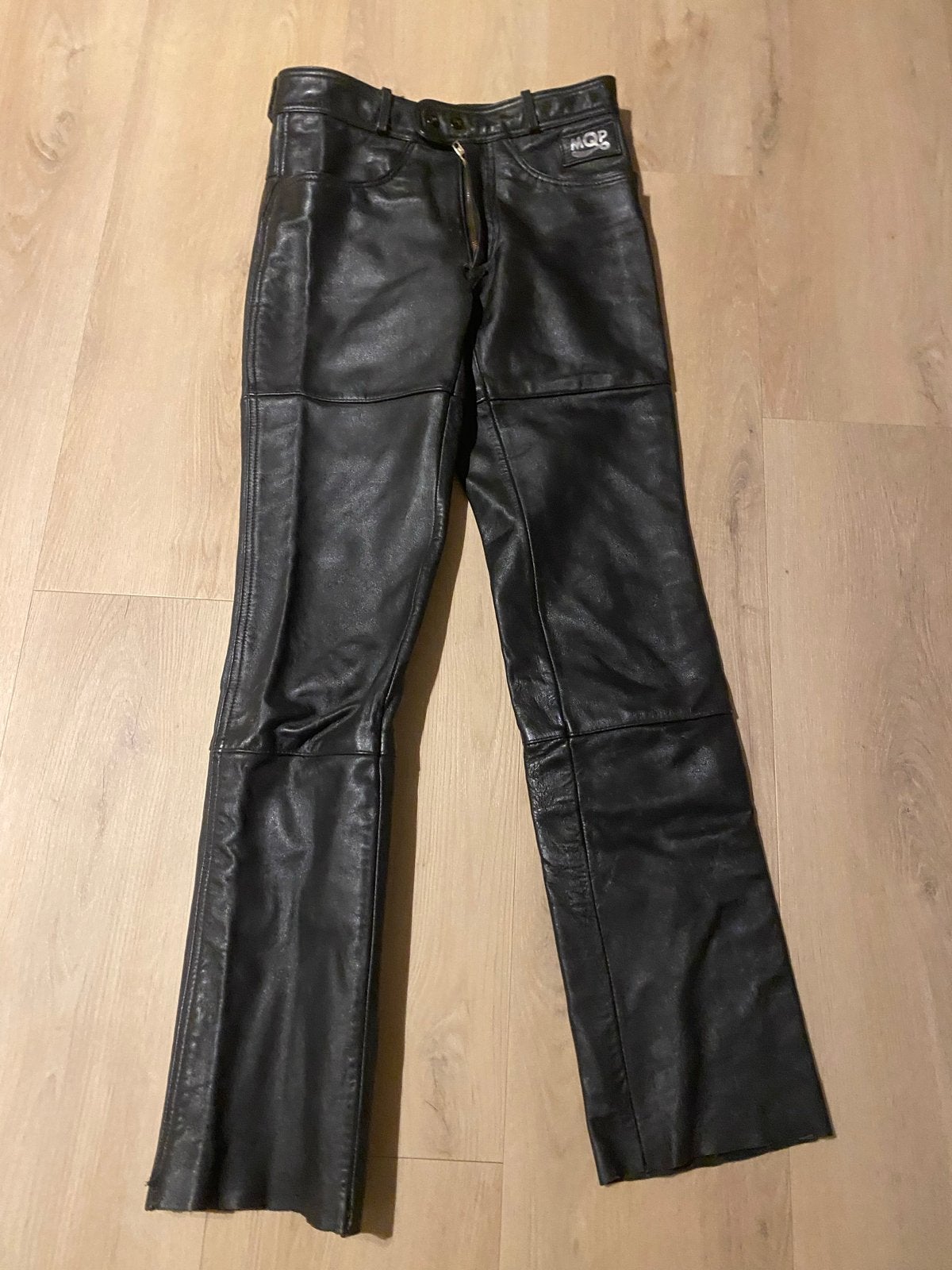 MQP Leren Broek Zwart Maat 48 s/m, Ophalen of Verzenden, Tweedehands, Dames, Broek | leer