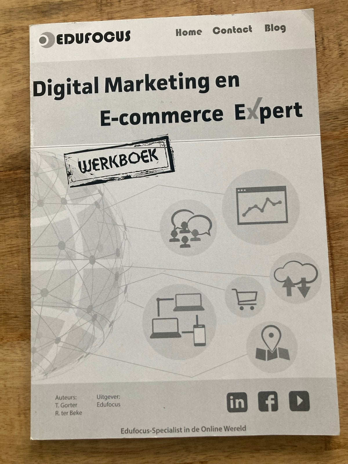 Digital Marketing en E-commerce Expert Werkboek - Edufocus, Boeken, Ophalen of Verzenden, Gamma, Zo goed als nieuw, Overige niveaus