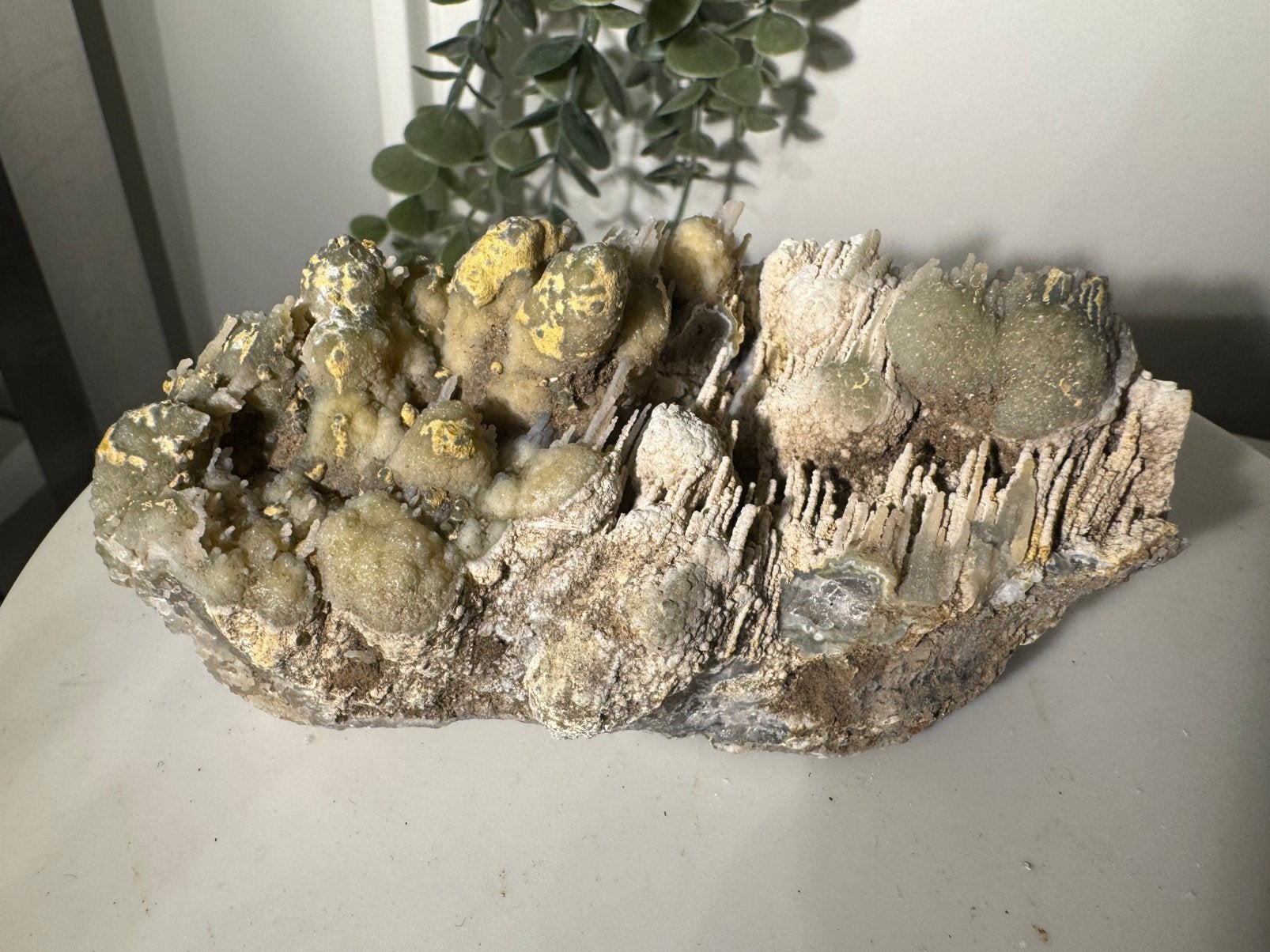 Groene stalactiet amethist, Ophalen of Verzenden, Mineraal
