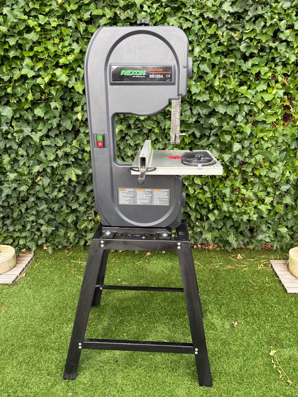 Rexon BS10SA lintzaag met onderstel, Ophalen, Gebruikt, 70 mm of meer, Lintzaag