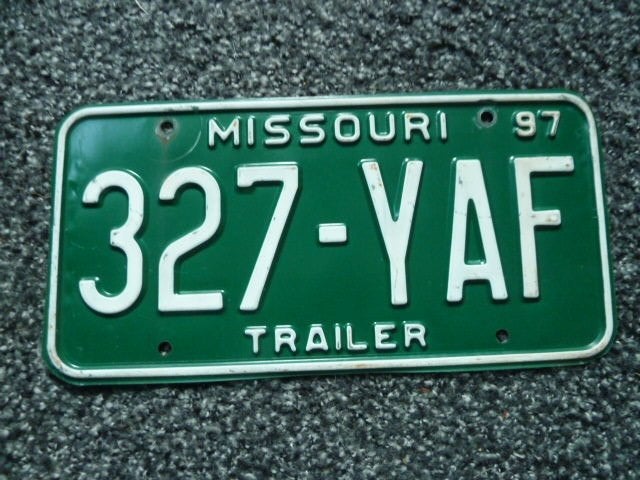 Kentekenplaat licenseplate Missouri 1997 USA, Verzamelen, Verzenden, Gebruikt, Auto's