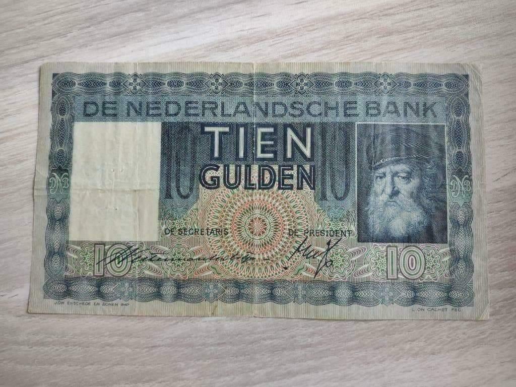 Biljet 10 gulden Grijsaard 1936, replacement PL36a.R, Ophalen of Verzenden, 10 gulden