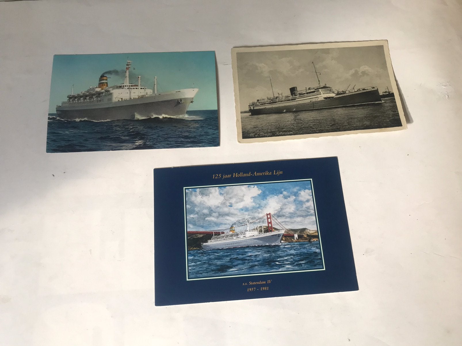 3 ansichtkaarten schepen., Ophalen of Verzenden, Zo goed als nieuw, Kaart, Foto of Prent