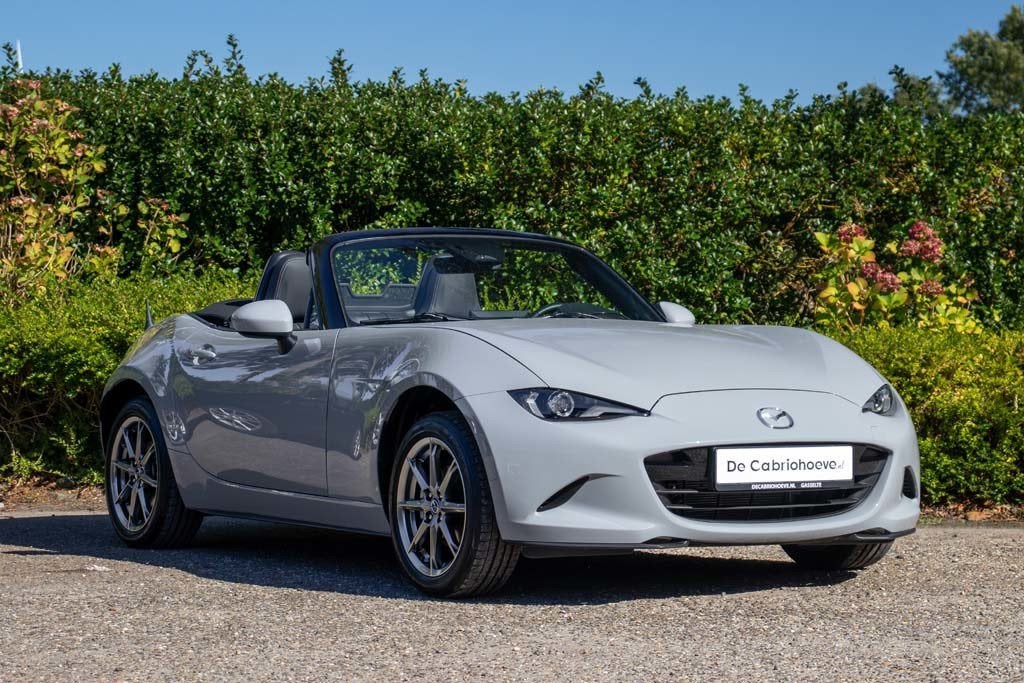 Mazda MX-5 ND 1.5l SkyActiv-G 132 Exclusive-Line Aero Gray M, Achterwielaandrijving, Gebruikt, Zwart, 4 cilinders