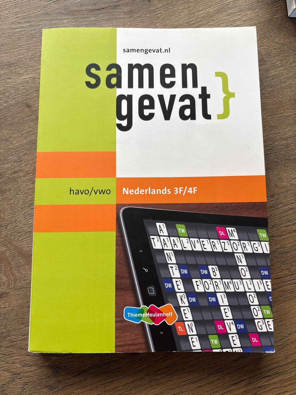 Samengevat Nederlands 3F/4F havo/vwo - Nieuwstaat, Ophalen of Verzenden, Nieuw, HAVO, Nederlands