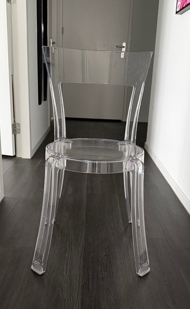 Design stoel transparant, Huis en Inrichting, Stoelen, Ophalen, Kunststof, Overige kleuren, Zo goed als nieuw