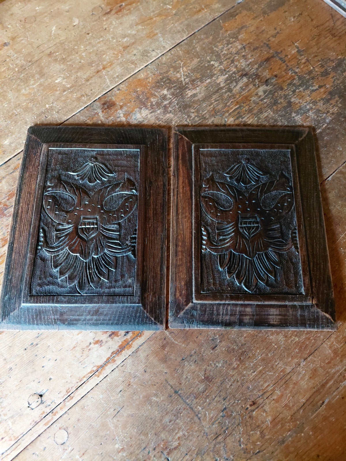 Antieke houten panelen., Ophalen of Verzenden