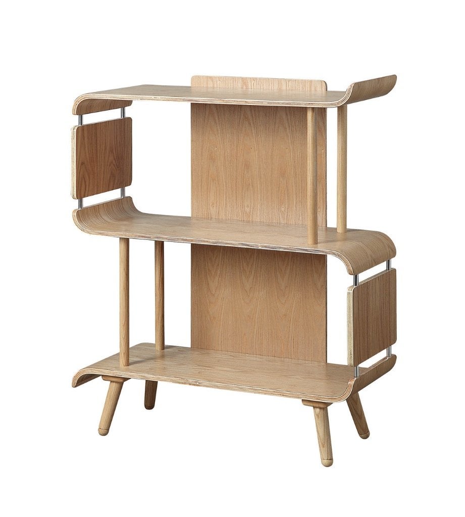 Boekenkastje, Huis en Inrichting, Met plank(en), Sierlijk modern met ronde vormen, Eikenhout, Zo goed als nieuw
