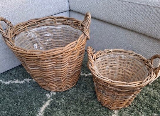 Rotan mand, rotan manden, Ophalen, Mand, Rond, Zo goed als nieuw
