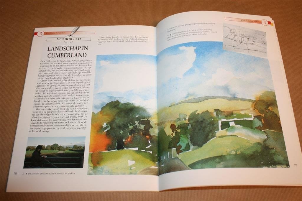 Boek. Landschap in aquarel., N.v.t., Ophalen of Verzenden, Zo goed als nieuw, N.v.t.