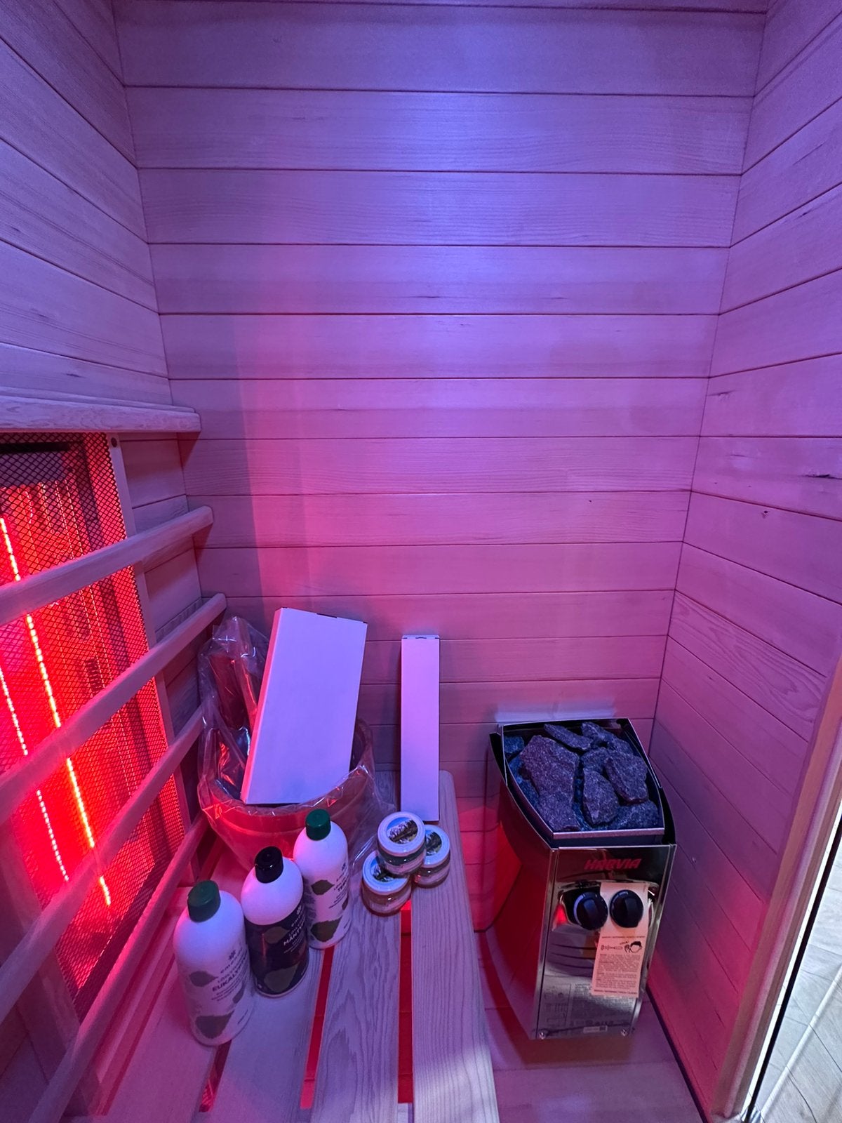 Showmodel Combi Sauna | Infrarood | 230V stopcontact | OP=OP, Sport en Fitness, Sauna, Info@inner-stillness.nl, Fins of Traditioneel