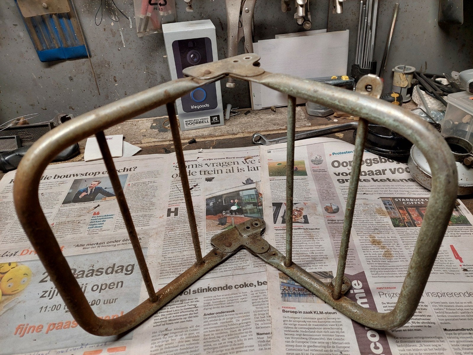 Bagagedrager voor oldtimer motor - restauratieproject, Motoren, Ophalen of Verzenden, Gebruikt