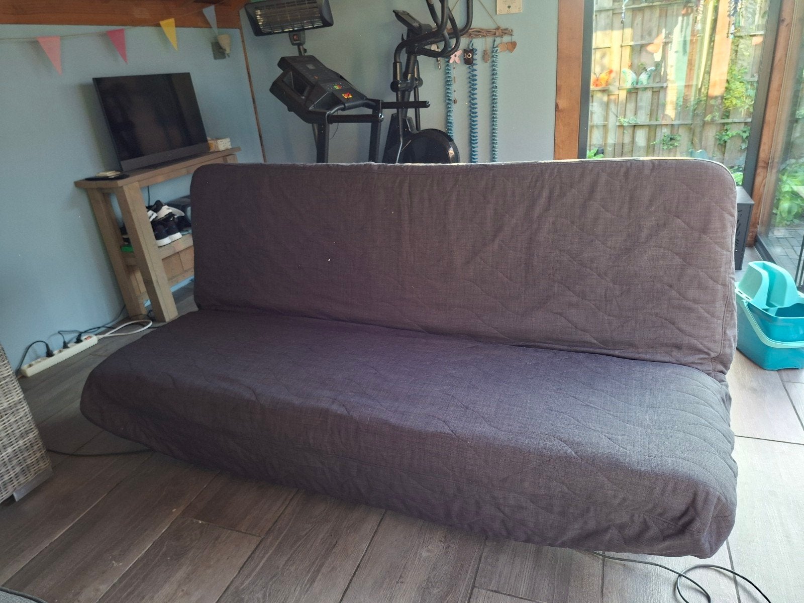 Slaapbank met wasbare hoes, Ophalen, Gebruikt, Tweepersoons, 140 cm