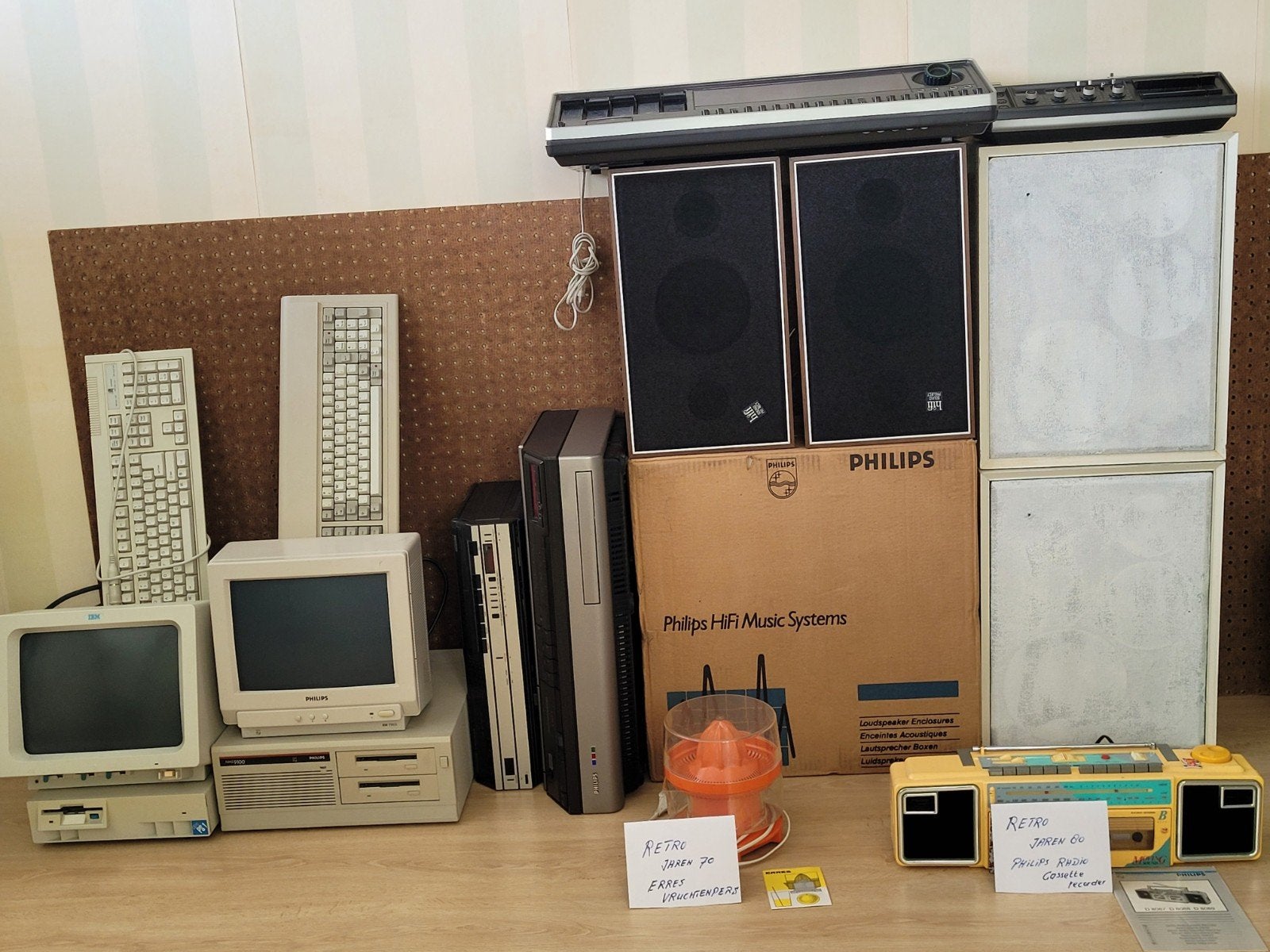 Grote collectie retro computers en audio - Jaren '70/'80, Ophalen, Diverse (Philips, IBM, Erres)