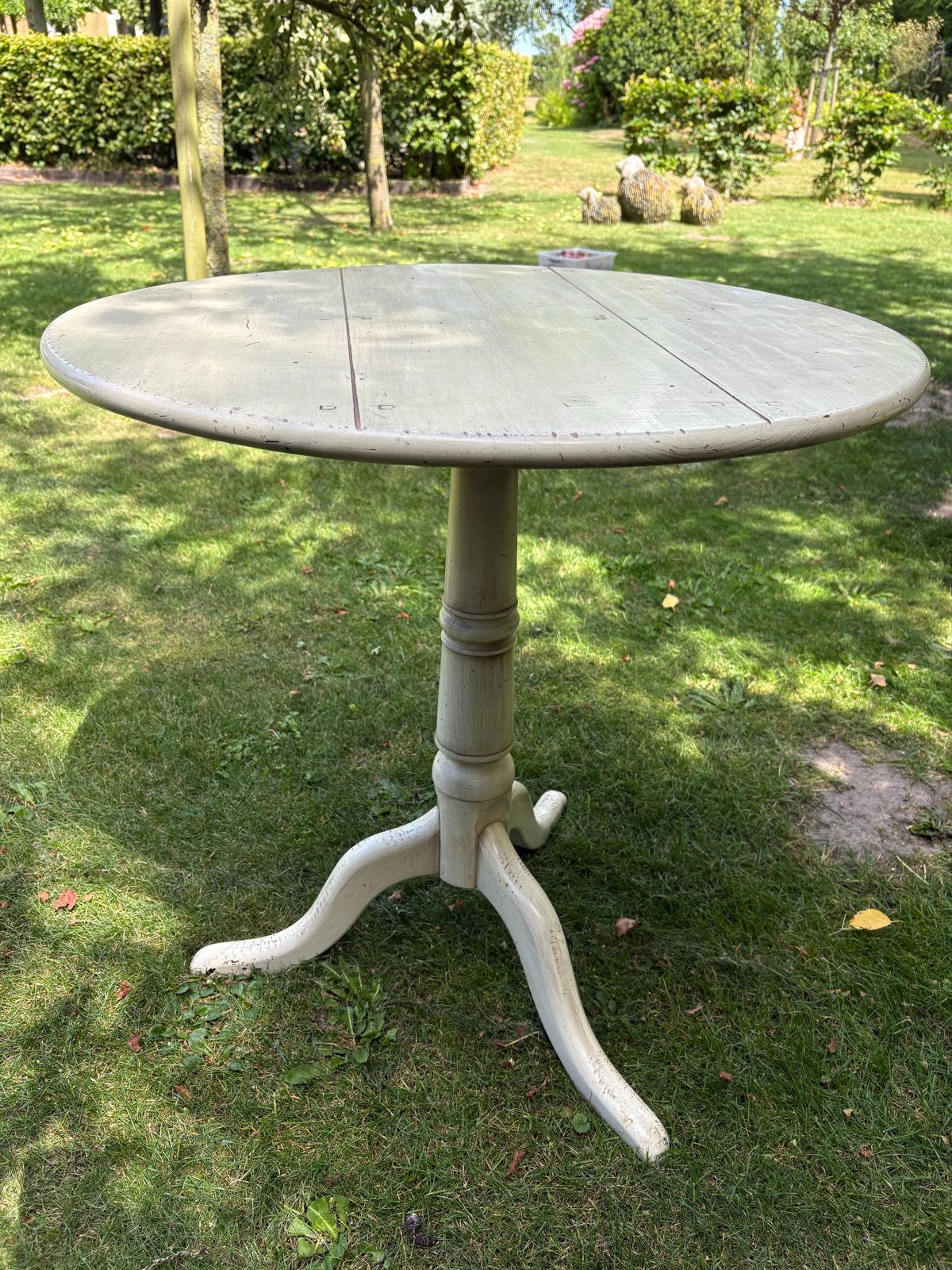 Ronde kersen houten tafel, Ophalen, 50 – 75, Gebruikt, 50 tot 100 cm